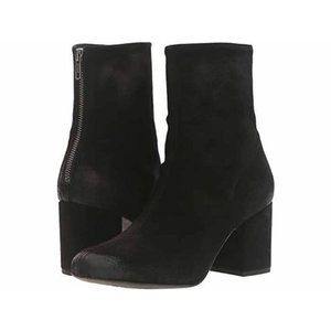 Free People Cecile Black Suede Vintage 60s Inspired Ankle Boots Women’s 40EU